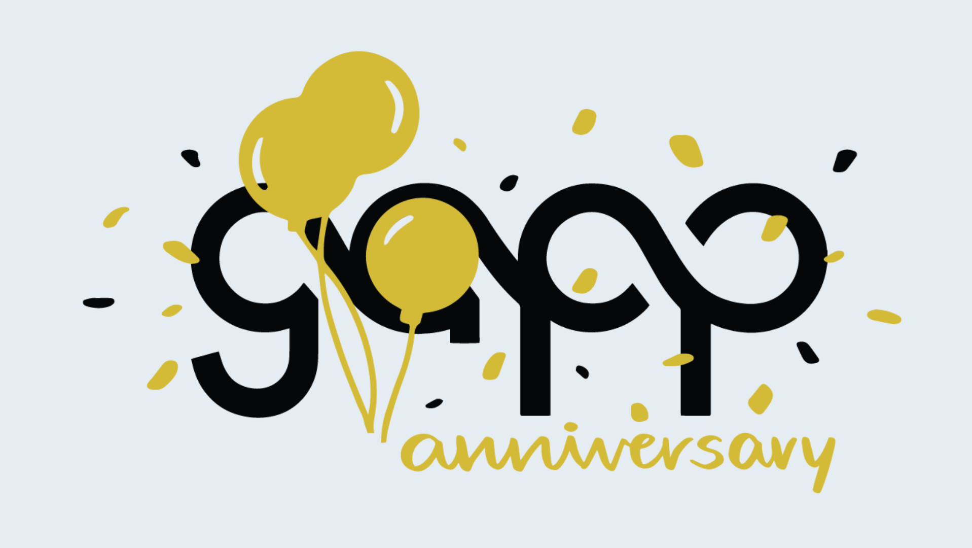 GAPP Jubiläums Logo mit Luftballons